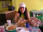 Karen at breakfast